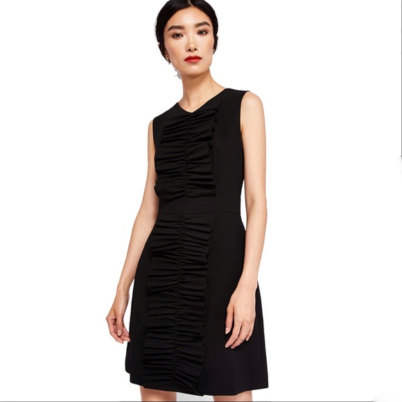 NWOT Ted Baker Swanste Ruffle Tunic A-Line Dress, Black - Picture 2 of 16